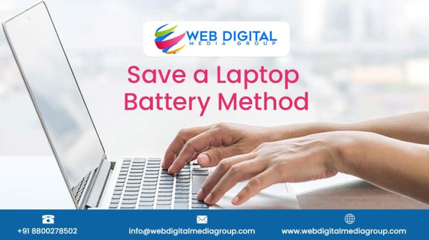 Save a laptop battery method