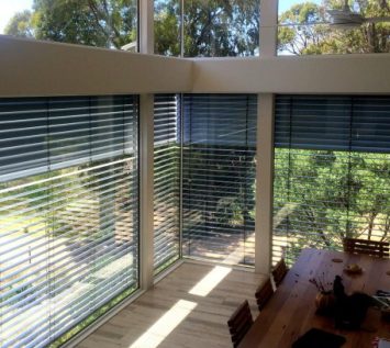 white gloss external Venetian blinds